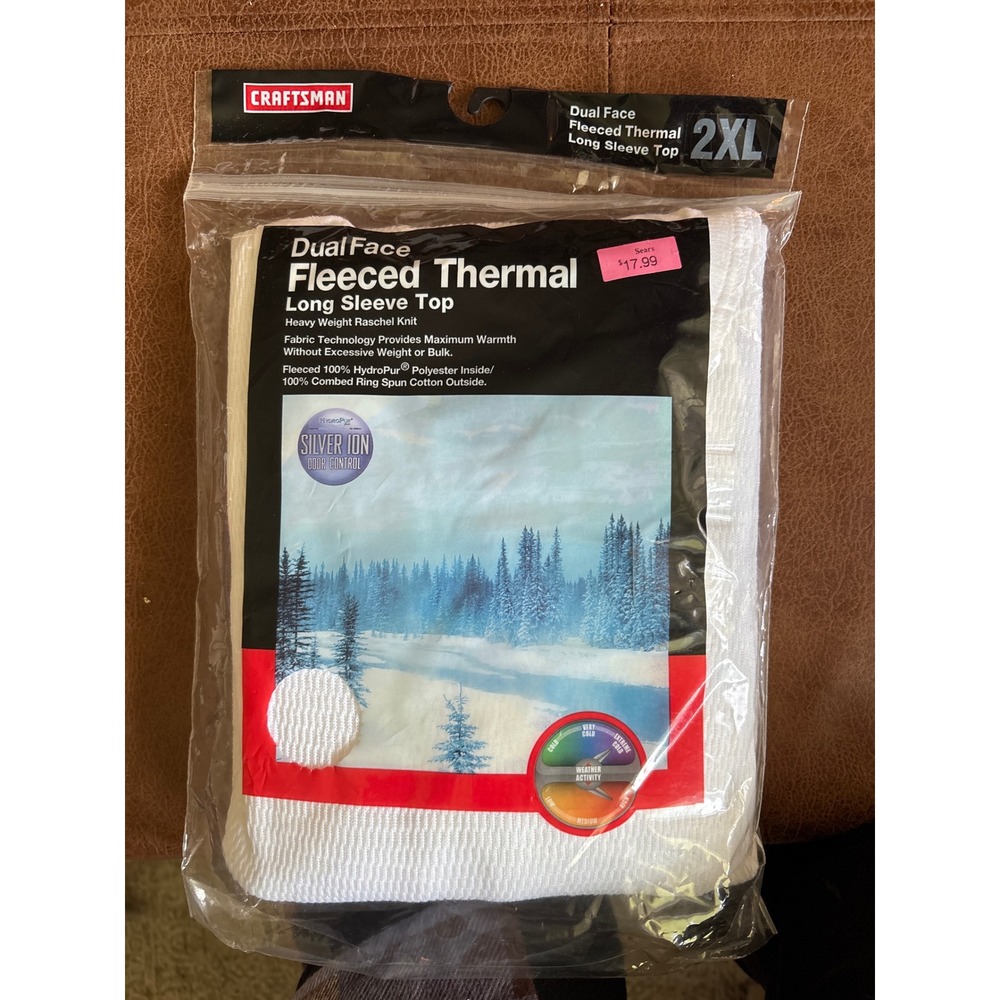 Craftsman Thermal Mens Set 2XL NWT Fleeced Heavyweight Long Sleeve long John's